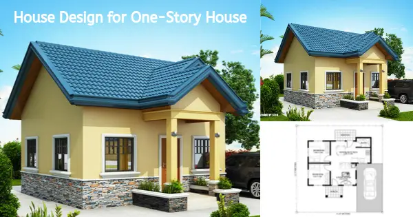 Small But Impressive House Design For One Story House With