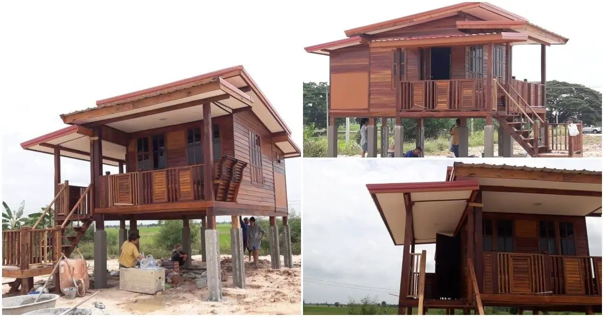 Elevated Wooden House Features One Bedroom & Beautiful ...