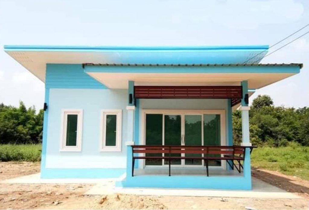 Adorable Blue House with 2 Bedrooms & Nice Design