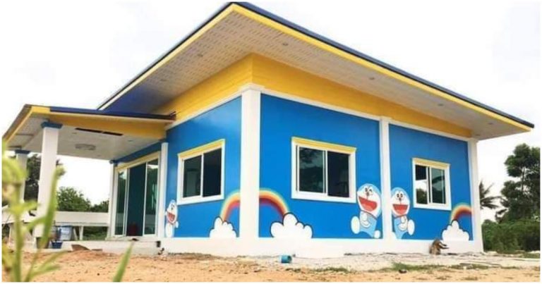 Doraemon-Inspired Modern House