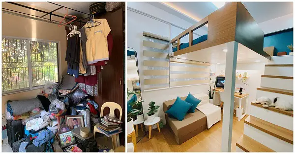 Businessman Converts Storage Area into a Beautiful Bedroom