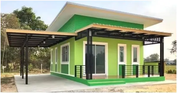 Green House with Attached Carport