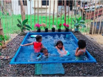 DIY Kiddie Swimming Pool in Your Yard