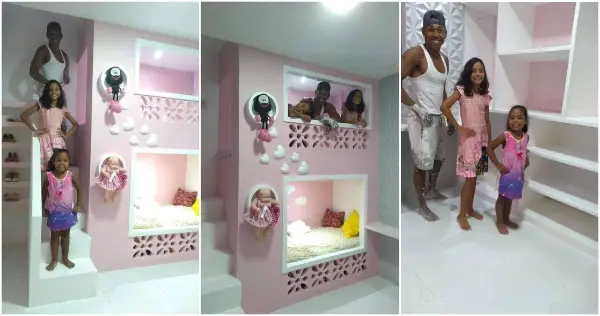 Dad Builds Impressive DIY Bunk Beds for His Daughter (Bedroom Makeover)