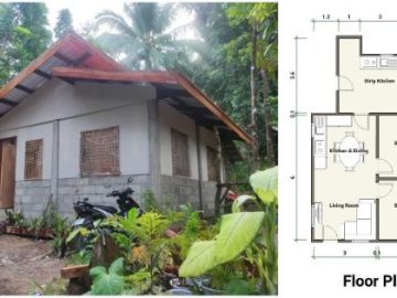 2-Bedroom House Built for Php300k (includes floor plan)
