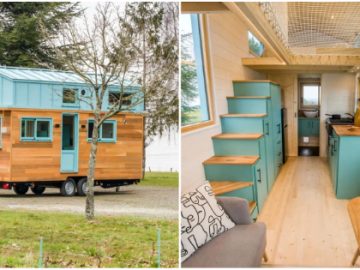 Adorable House on Wheels with Lots of Built-in Cabinet Ideas